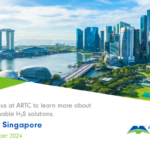 skyline of Singapore with copy saying meet with us at ARTC to learn more about our sustainable H2S solutions on October 23-24, 2024