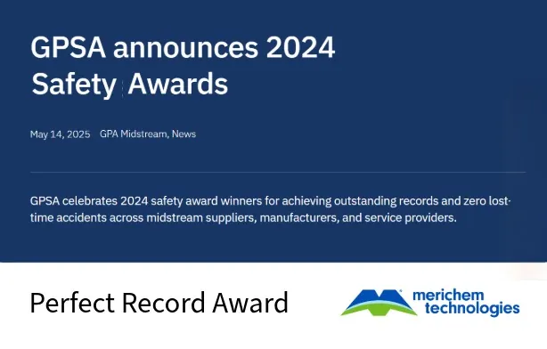 Merichem Technologies ReceivesGPSA Perfect Record Award for 2024